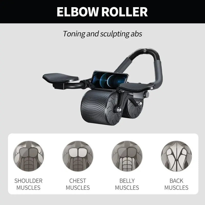 "Automatic Rebound Ab Roller Wheel - Core & Abs Trainer with Phone Holder Design, Perfect Mother's Day Gift"