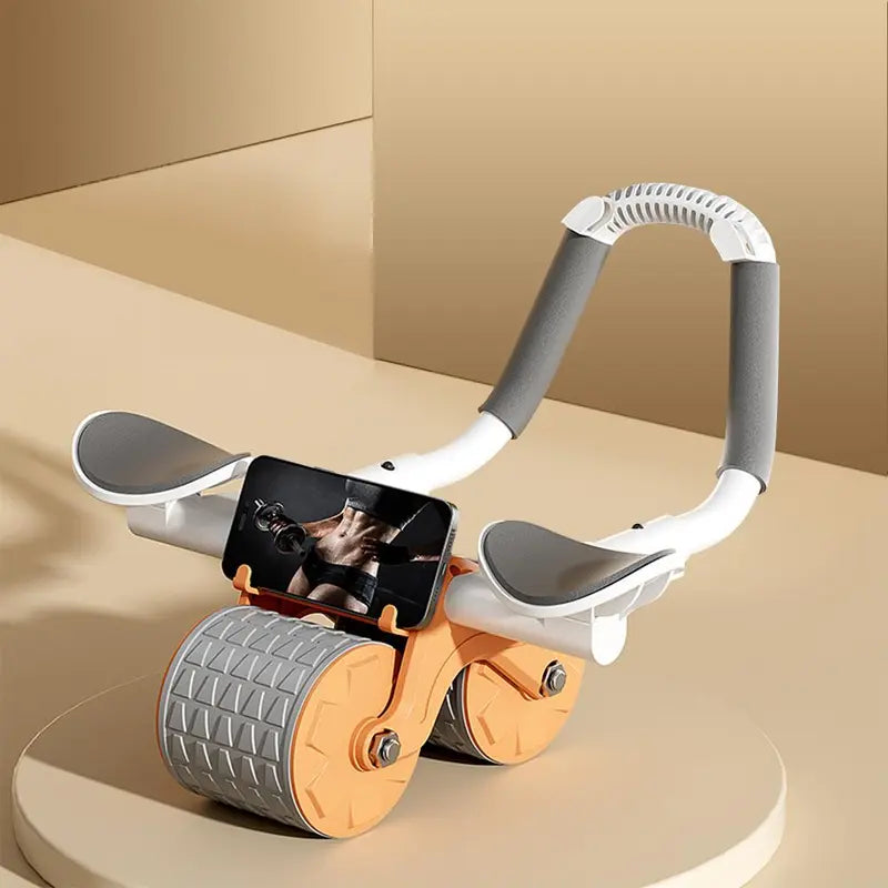 "Automatic Rebound Ab Roller Wheel - Core & Abs Trainer with Phone Holder Design, Perfect Mother's Day Gift"